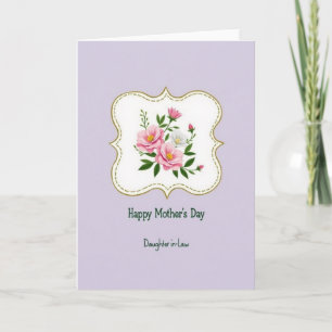 Rosy Pink Mothers Day Bouquet Card