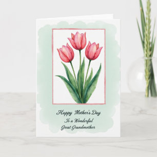 Rosy Pink Mothers Day Flower Card