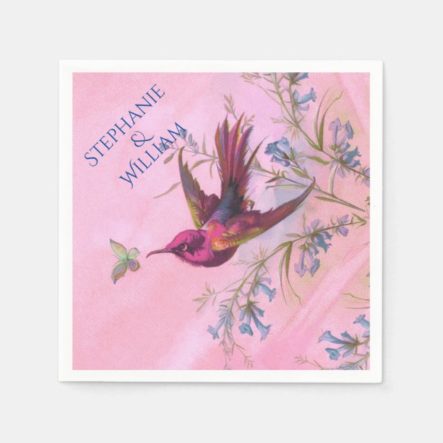 Rosy Red Hummingbird Napkin (Front)