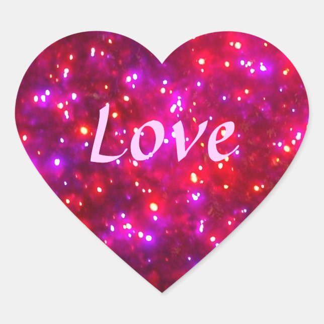 'Rosy Sparkle' Love Stickers (Front)
