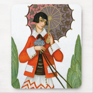 Rosy Umbrella Mouse Mat