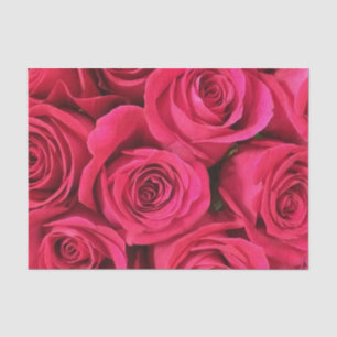 Rosy Vintage victorian shabby chic deep pink roses Tissue Paper