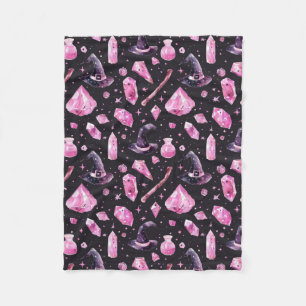 Rosy Witch Fleece Blanket