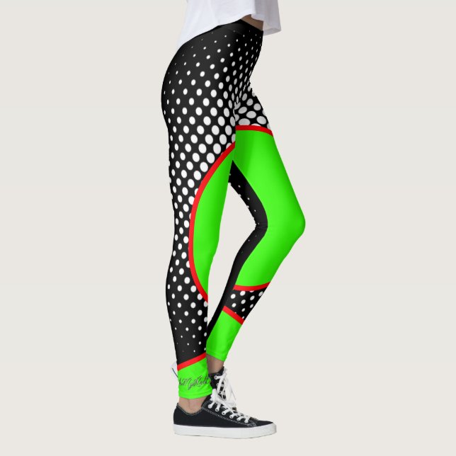 Rot Neon: Leggings (Right)