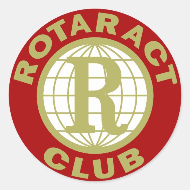 Rotaract Logo Classic Round Sticker (Front)