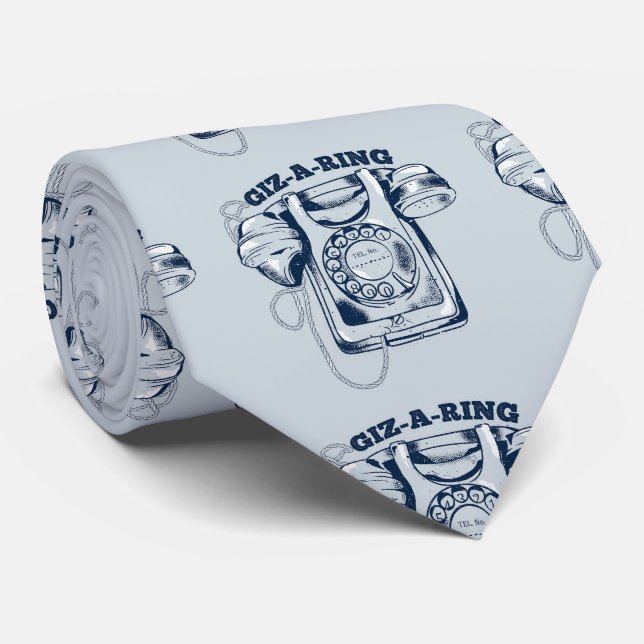 Rotary dial telephone Blue Tie (Rolled)