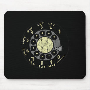 Rotary Dial Vintage Old Phones Numbers Mouse Mat