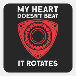Rotary Engine Revolutions Car Tuning Car Workshop Square Sticker