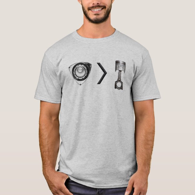 rotary greater then piston engine rx rx8 mazda T-Shirt (Front)