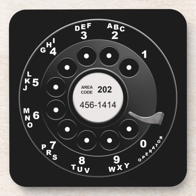 Rotary Phone Dial Coaster (Front)