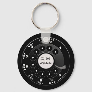 Rotary Phone Dial Key Ring
