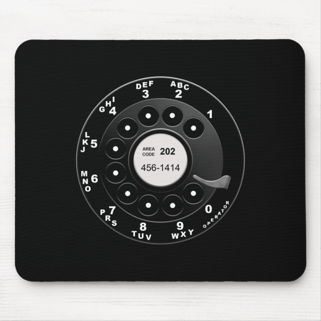 Rotary Phone Dial Mouse Mat (Front)