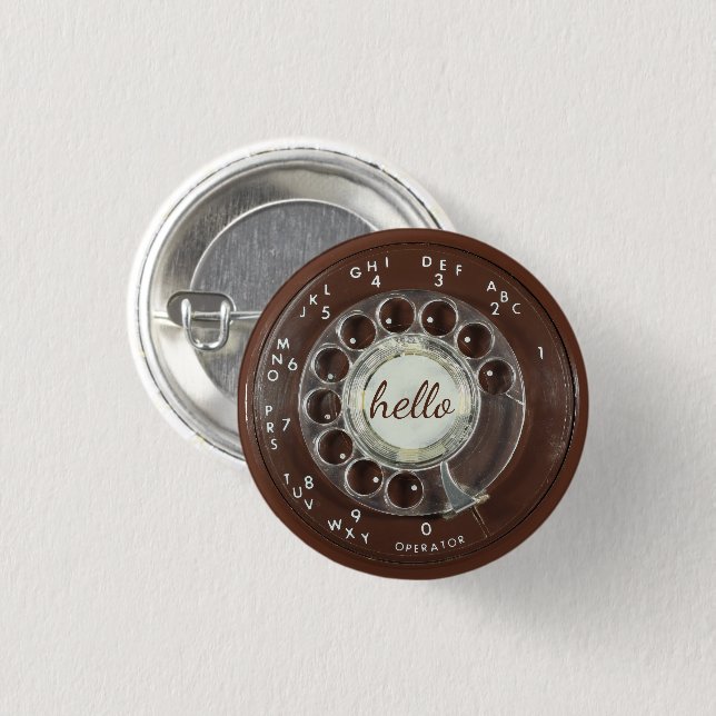 Rotary Phone Look Button (Front & Back)
