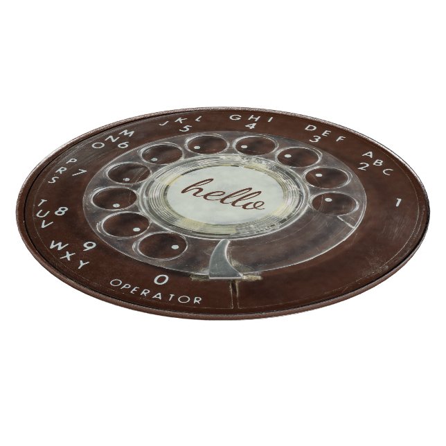 Rotary Phone Look Cutting Board (Corner)