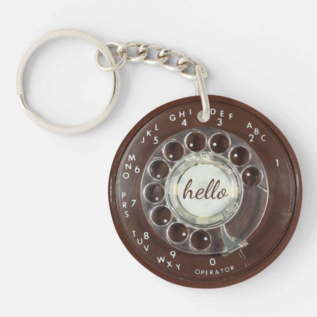 Rotary Phone Look Key Ring (Front)