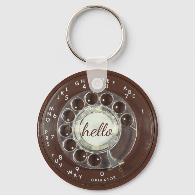 Rotary Phone Look Key Ring (Front)