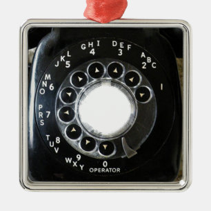 Rotary Phone Metal Tree Decoration