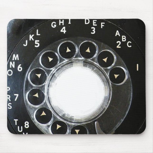 Rotary Phone Mouse Mat (Front)