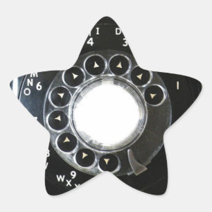 Rotary Phone Star Sticker
