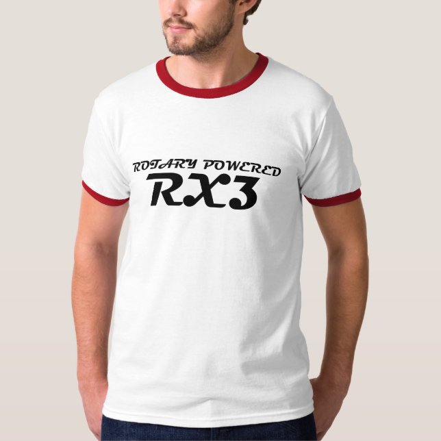 Rotary Powered RX3 t Shirt (Front)