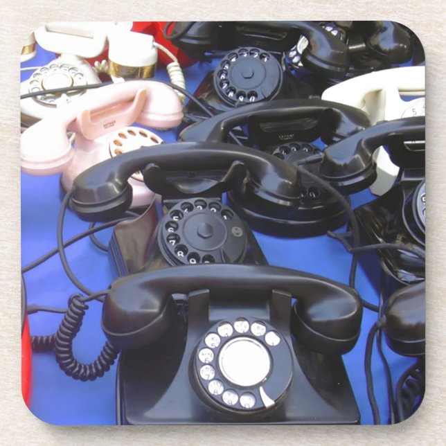 Rotary Telephone Coaster (Front)