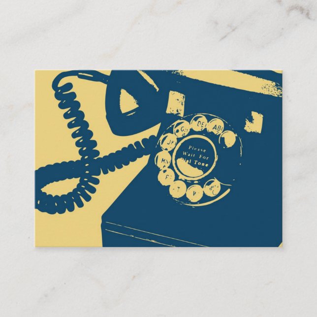 Rotary Telephone Pop Art Business Card (Front)