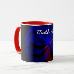 Rotating Blue Accent Geometric Coffee Mug