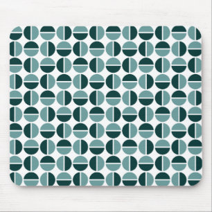 Rotating Circles - Ocean Green and Dark Green Mouse Mat