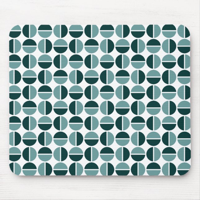 Rotating Circles - Ocean Green and Dark Green Mouse Mat (Front)