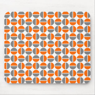 Rotating Circles - Orange and Gray Mouse Mat
