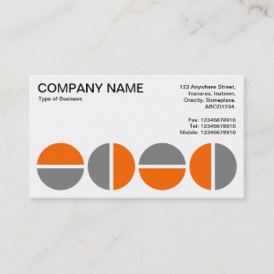 Rotating Circles - Orange and Grey Business Card
