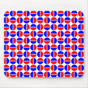 Rotating Circles - Red and Blue Mouse Mat