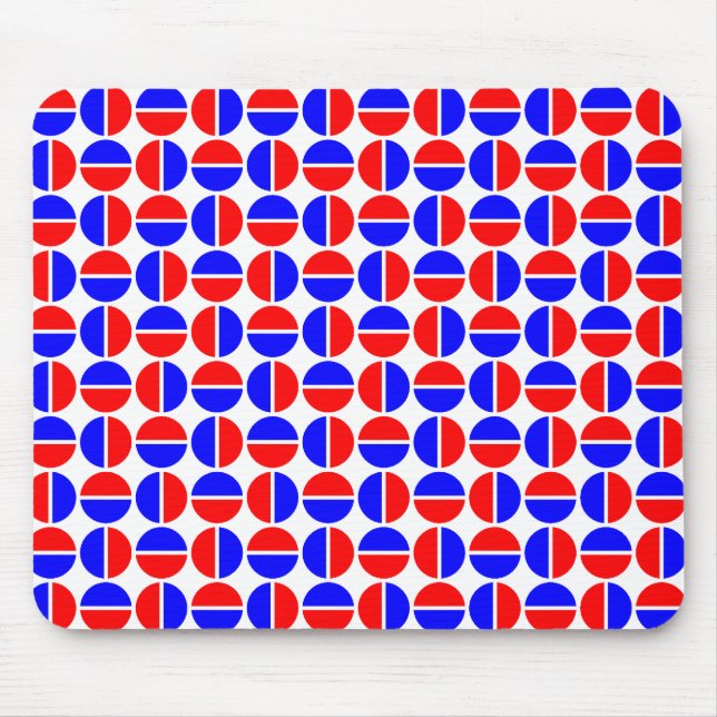 Rotating Circles - Red and Blue Mouse Mat (Front)