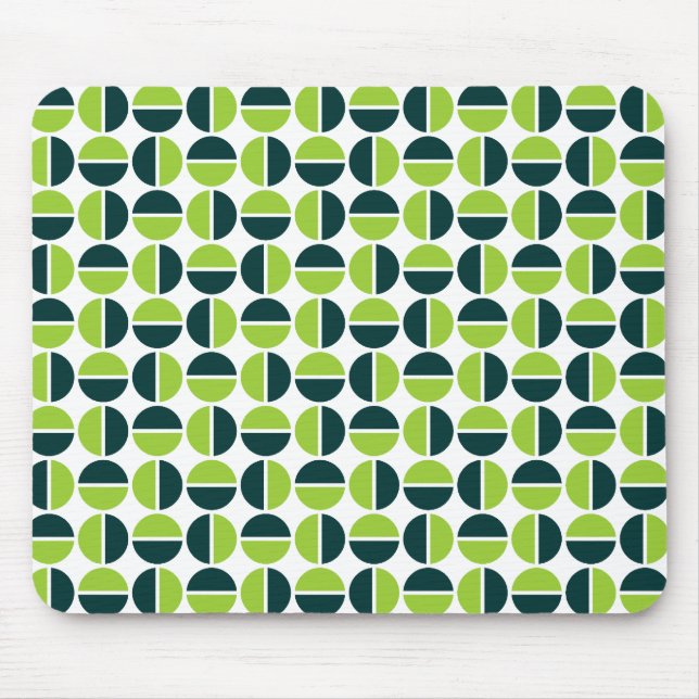 Rotating Circles - Shades of Green Mouse Mat (Front)