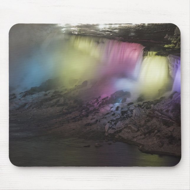 Rotating coloured light display on American Falls Mouse Mat (Front)