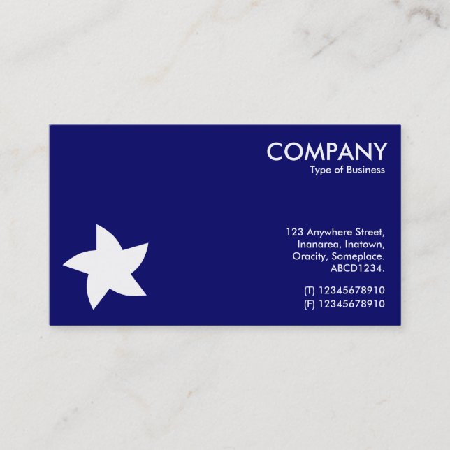 Rotating Star Symbol - Navy Blue 000066 Business Card (Front)