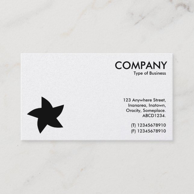 Rotating Star Symbol - White (Platinum Card) Business Card (Front)