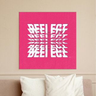 Rotating Text Minimal Poster – Pink Edition