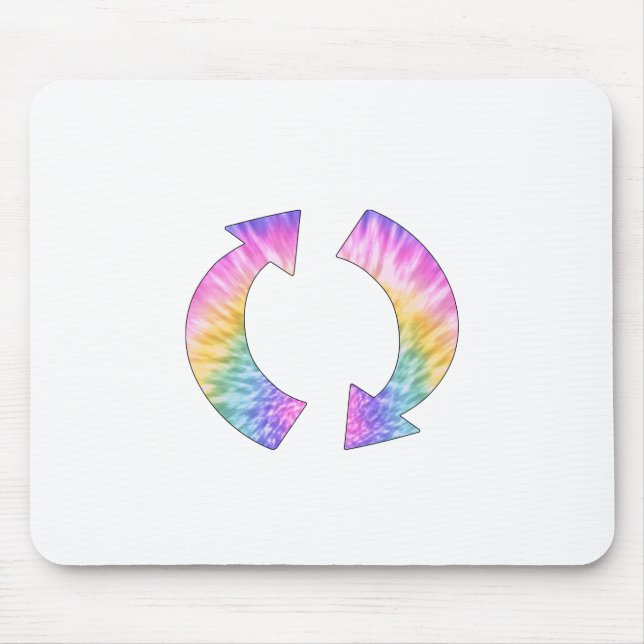 Rotation Arrows Tie Dye Mouse Mat (Front)