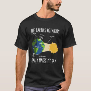 Rotation of Earth Makes My Day Science Teachers Ea T-Shirt