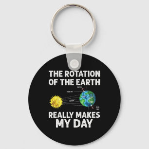 Rotation Of The Earth Makes My Day Science Teacher Key Ring