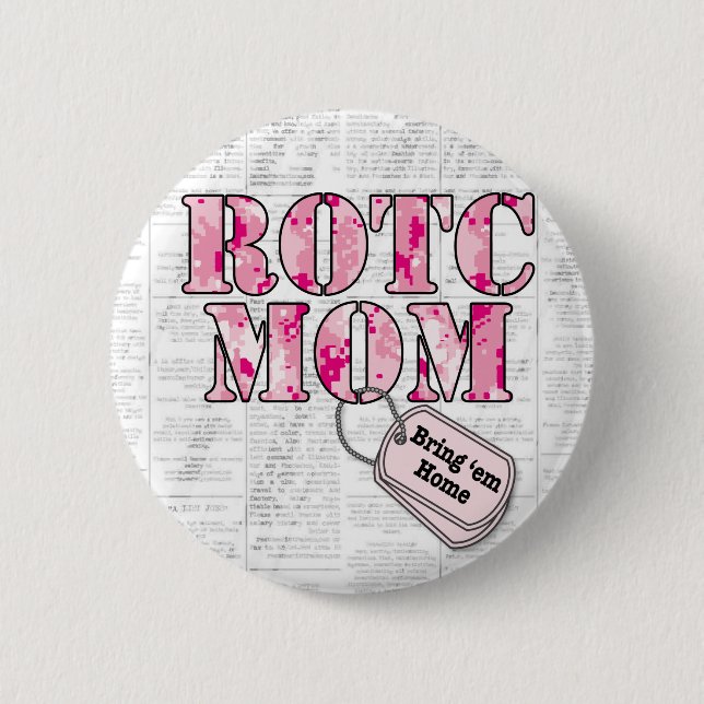 ROTC Mum: Help Wanted 6 Cm Round Badge (Front)