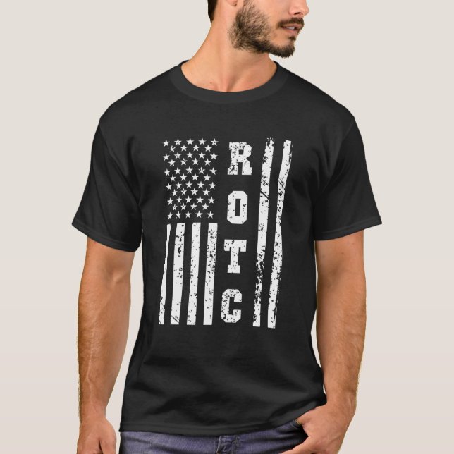 ROTC United States ROT Corps W US Flag T-Shirt (Front)