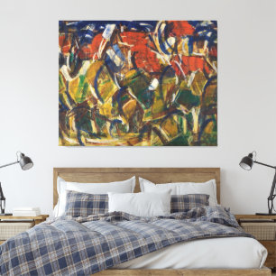  Rote Dächer unter Bäumen Canvas Print