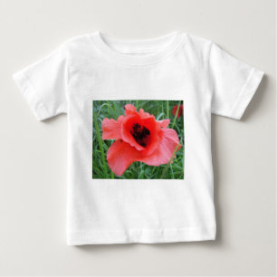 Roter Mohnblumenkelch Baby T-Shirt