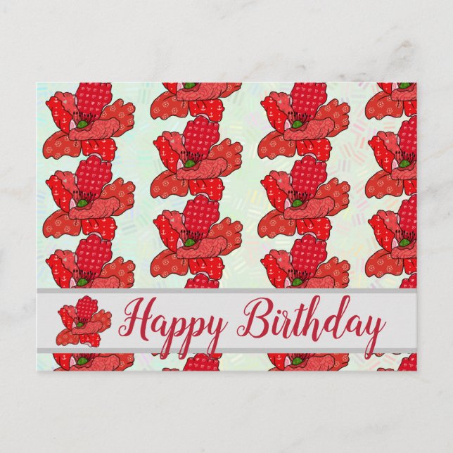 Roter Mustermohn Postcard (Front)