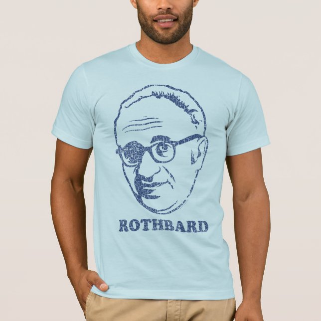 Rothbard Distressed T-shirt - Customised (Front)