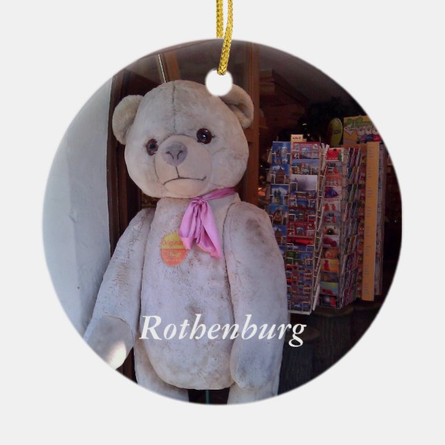 Rothenburg, Germany Ceramic Tree Decoration (Front)