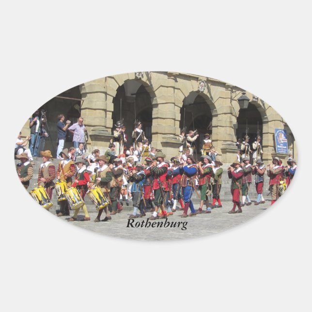Rothenburg, Germany Oval Sticker (Front)