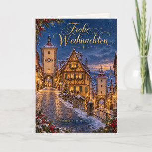 Rothenburg ob der Tauber Frohe Weihnachten Holiday Card
